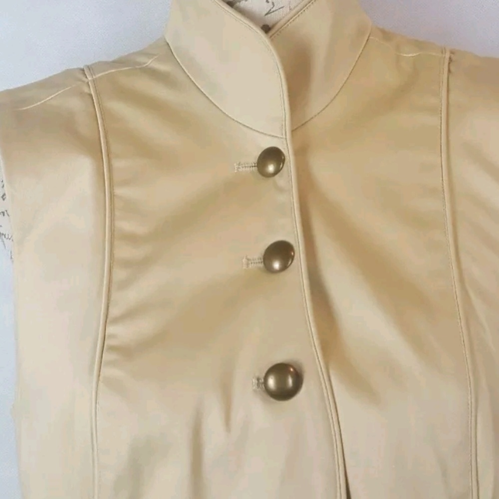 Rachel Zoe Vest Size Medium Military Style Cream - Picture 3 of 6